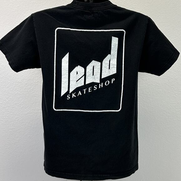 Lead Skate Shop T Shirt Skateshop Skater Skating San Fernando Black Tee M Medium - Picture 3 of 7